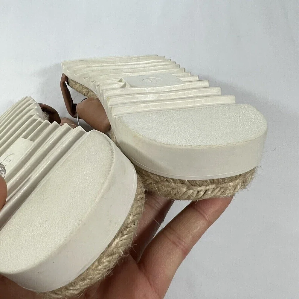 Universal Threads Open Toe‎ Tan Knotted Espadrille Sandals Size 11